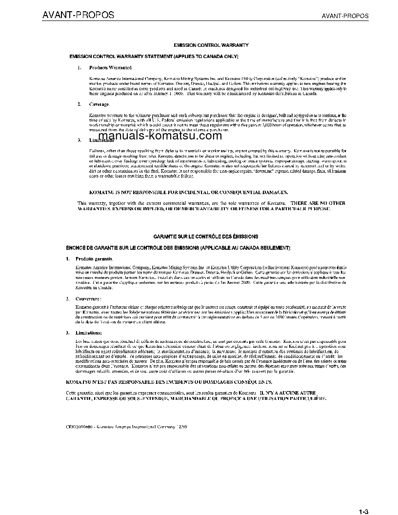 Protected: D39PX-21(JPN) S/N 1209-UP Operation manual (French)