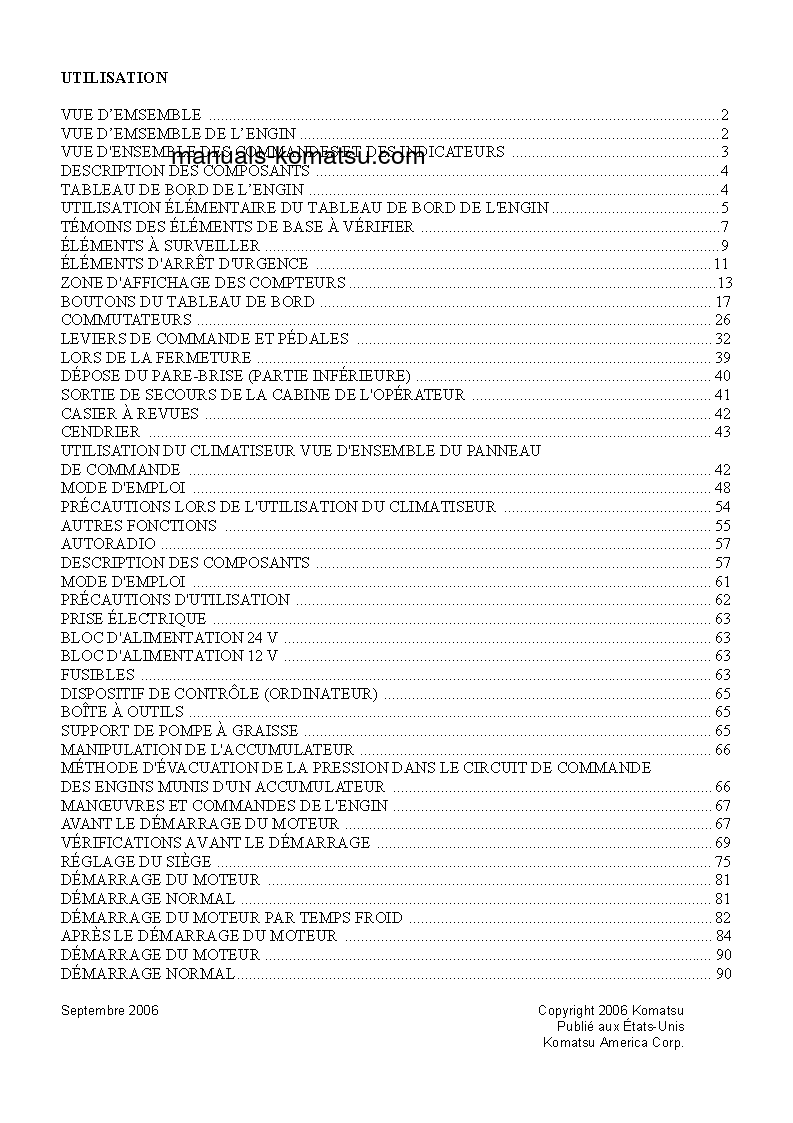 Protected: PC200LC-7(JPN) S/N 200001-UP Operation manual (French)