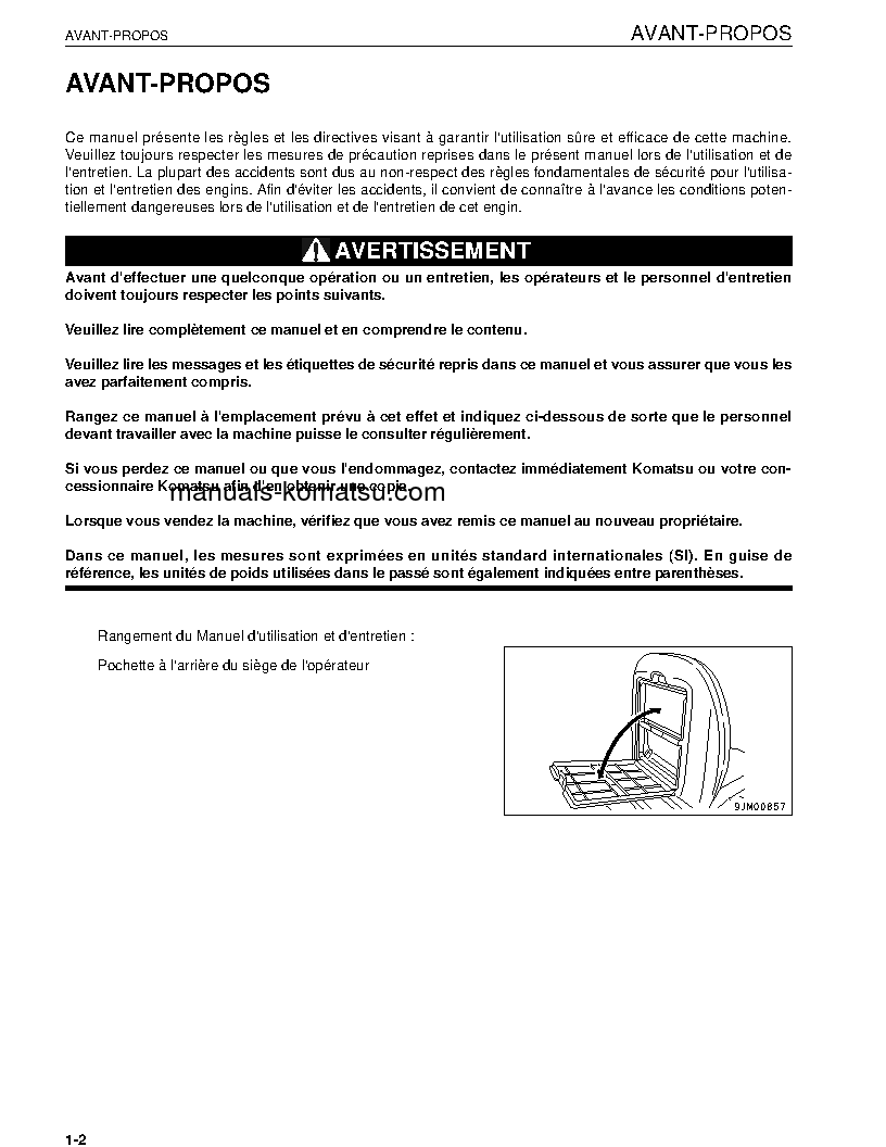 Protected: PC40MRX-1(JPN) S/N 5501-UP Operation manual (French)