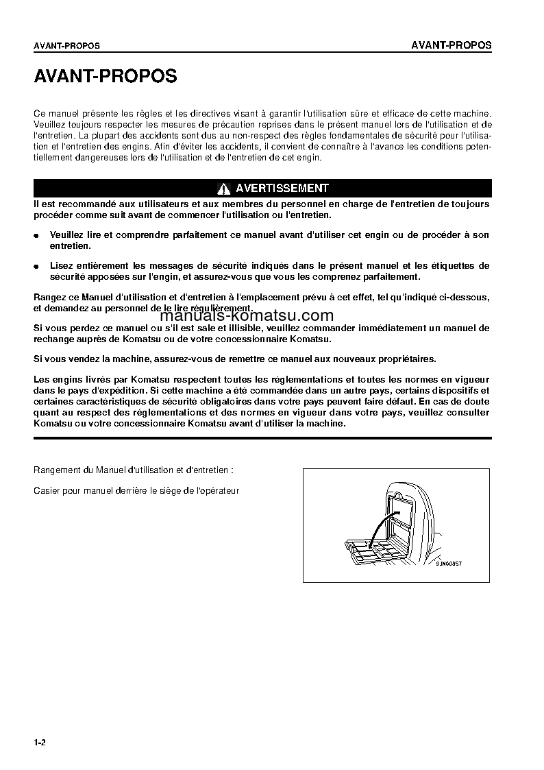 Protected: PC15MRX-1(JPN) S/N 10001-UP Operation manual (French)