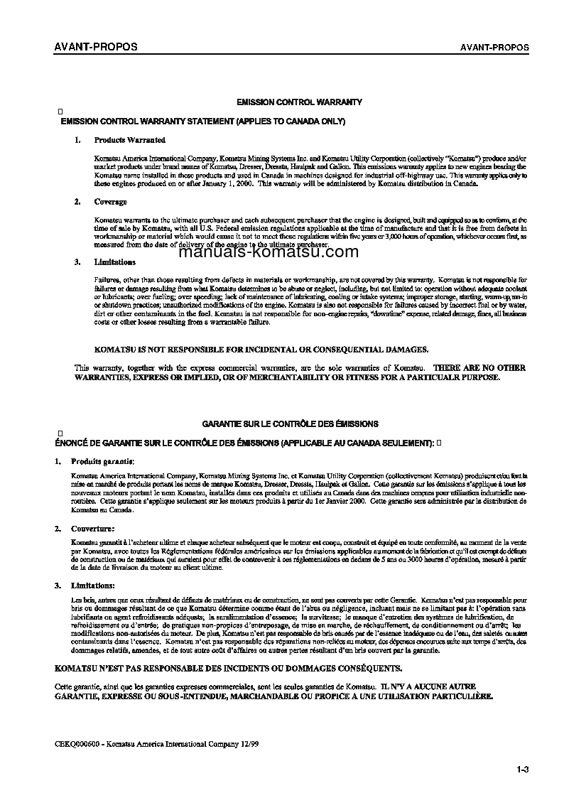 Protected: PC15MRX-1(JPN) S/N 10001-UP Operation manual (French)