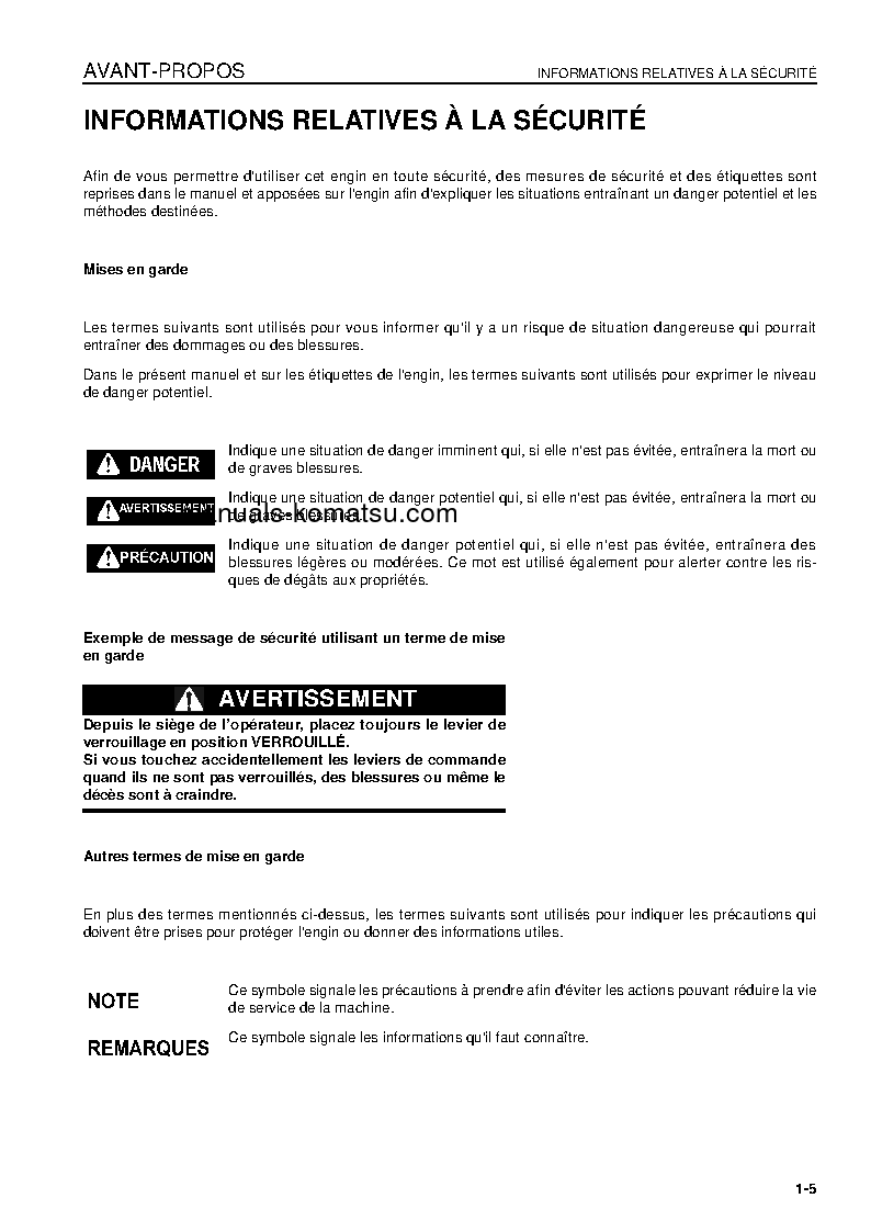 Protected: PC600LC-7(JPN) S/N 20001-UP Operation manual (French)