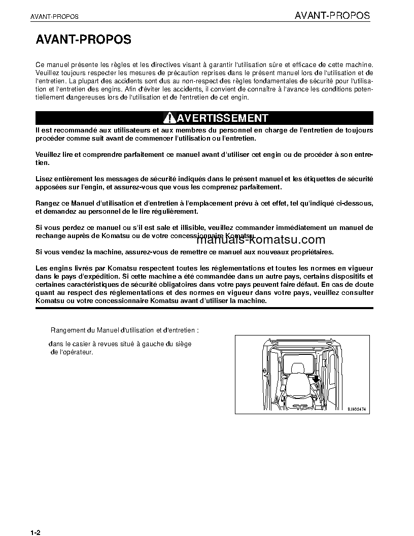 Protected: PC800-7(JPN) S/N 40001-UP Operation manual (French)