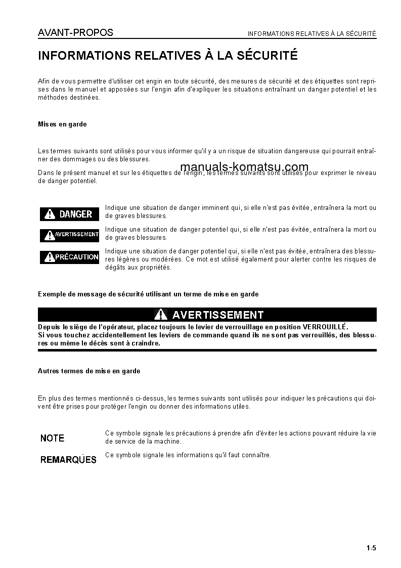 Protected: PC450-7(JPN) S/N 20001-UP Operation manual (French)