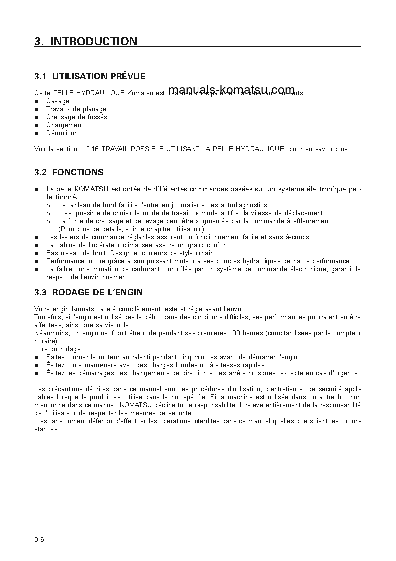 Protected: PC120LC-6(JPN) S/N 70001-UP Operation manual (French)
