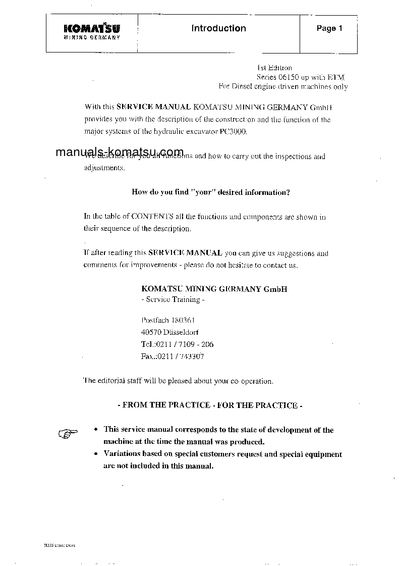 PC3000-1(DEU) S/N 06174-06174 Shop (repair) manual (English)
