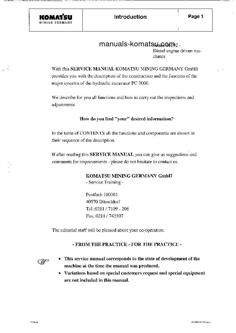 PC3000-1(DEU) S/N 06192-06192 Shop (repair) manual (English)