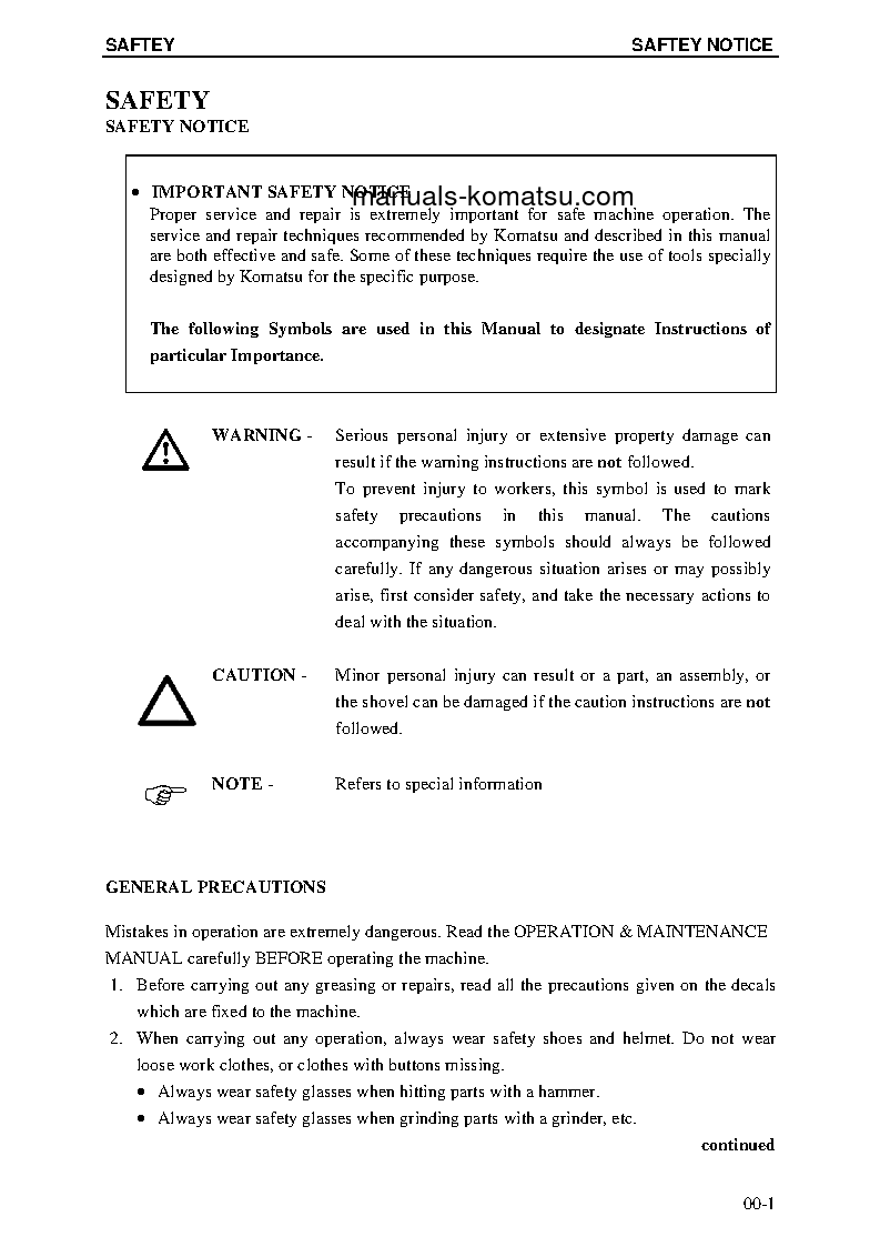Protected: PC4000-6(DEU) S/N 08179-08179 Shop (repair) manual (English)