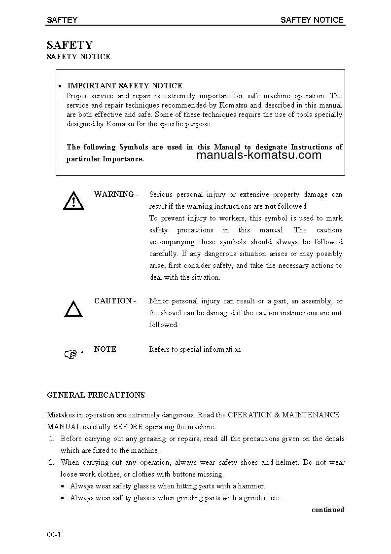 Protected: PC5500-6(DEU) S/N 15013-15013 Shop (repair) manual (English)