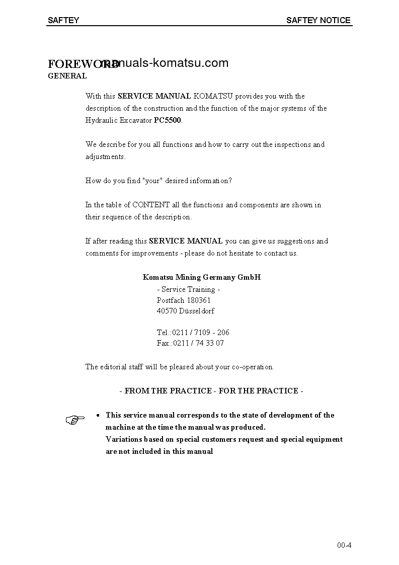 Protected: PC5500-6(DEU) S/N 15013-15013 Shop (repair) manual (English)