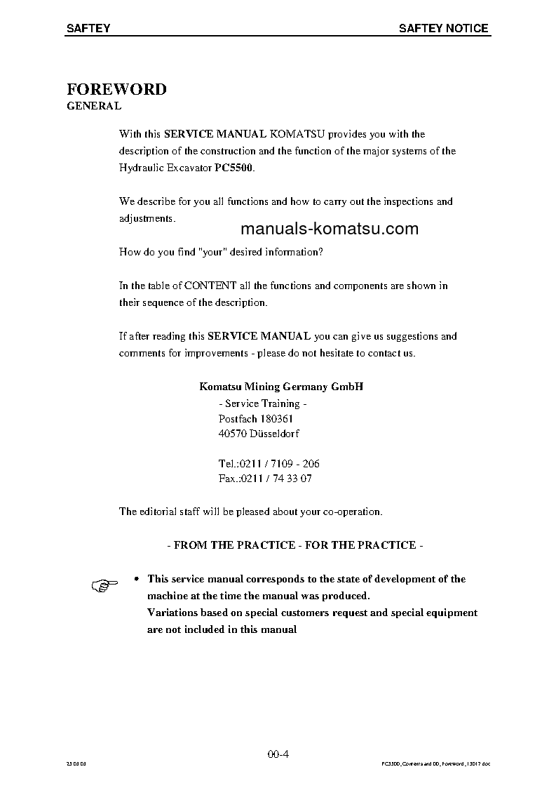 Protected: PC5500-6(DEU) S/N 15017-UP Shop (repair) manual (English)