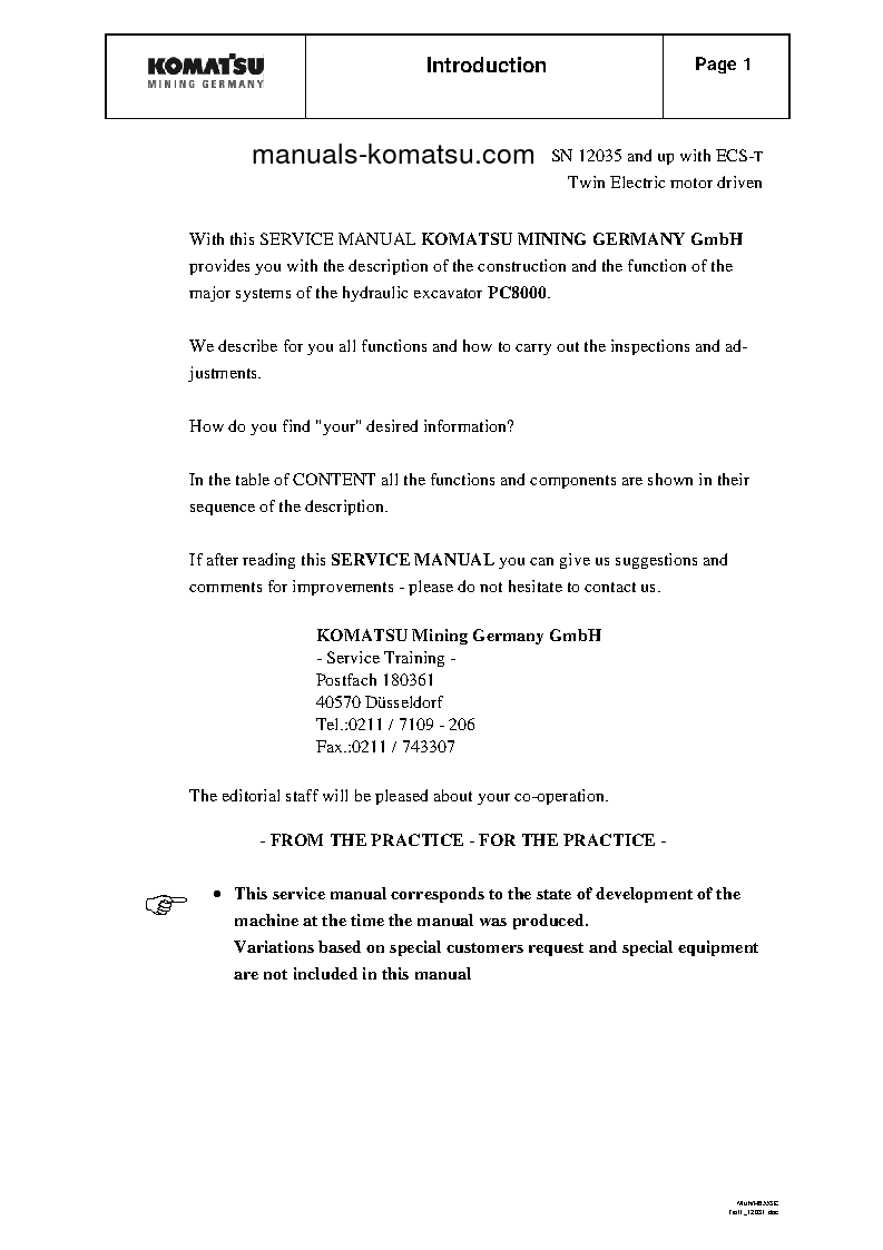 Protected: PC8000-1(DEU)-ELECTRIC MOTOR S/N 12035-12035 Shop (repair) manual (English)