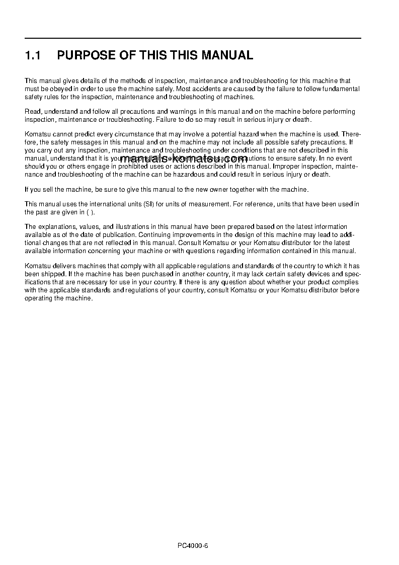 Protected: PC4000-6(DEU) S/N 08224-08224 Shop (repair) manual (English)