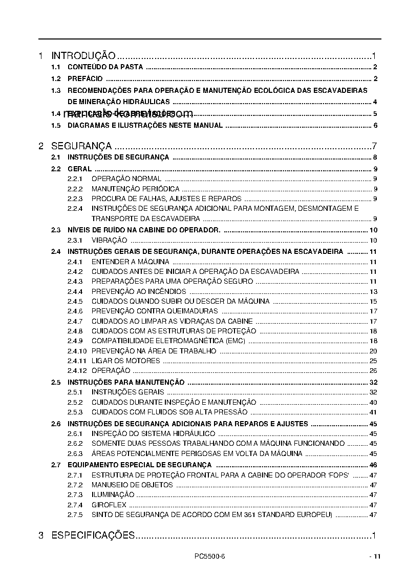 Protected: PC5500-6(DEU) S/N 15110 Shop (repair) manual (Portuguese)