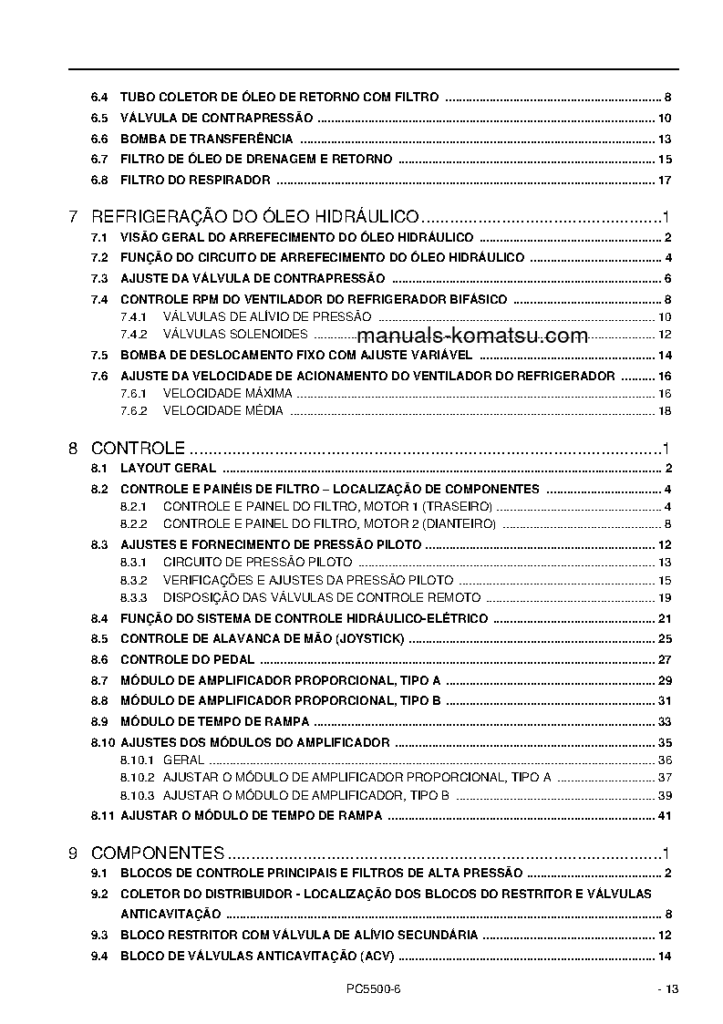 Protected: PC5500-6(DEU) S/N 15110 Shop (repair) manual (Portuguese)