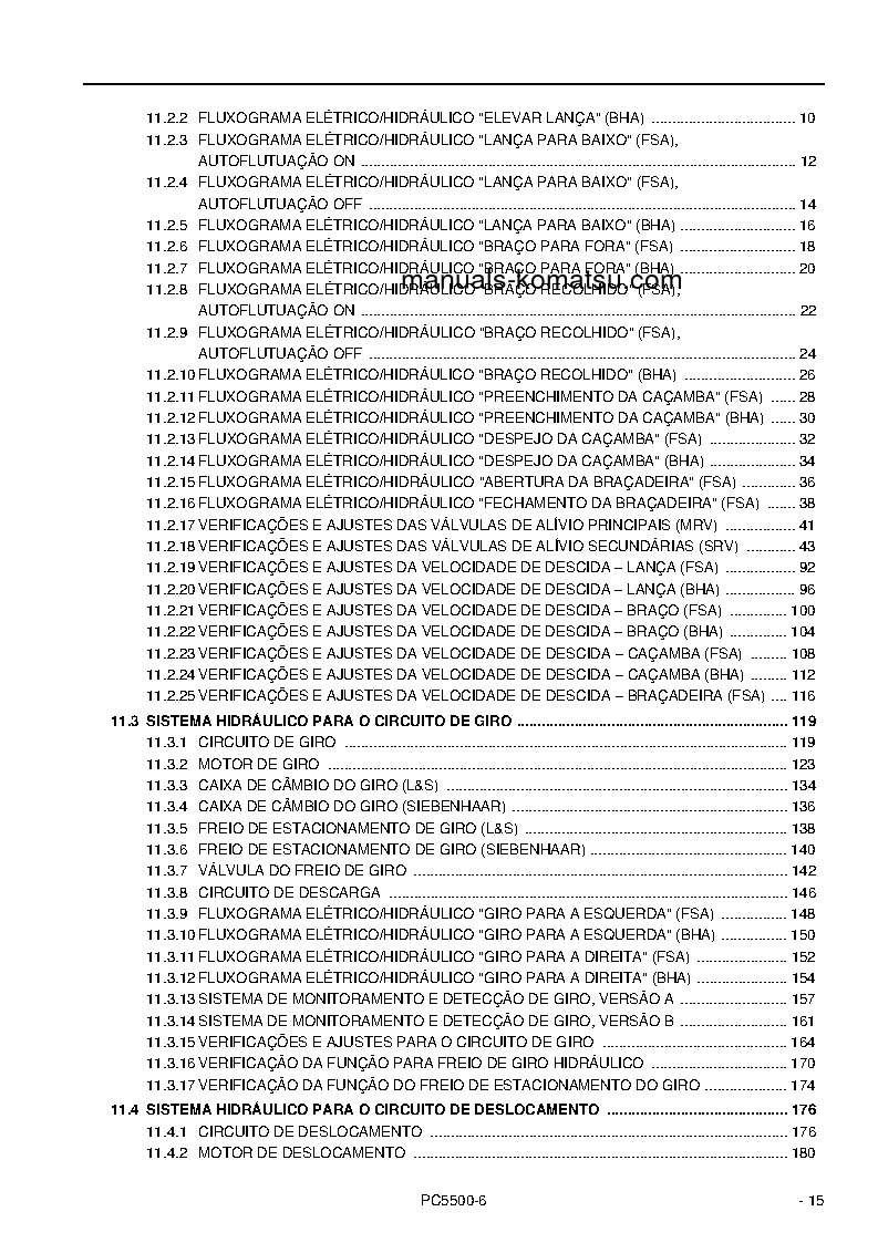 Protected: PC5500-6(DEU) S/N 15110 Shop (repair) manual (Portuguese)