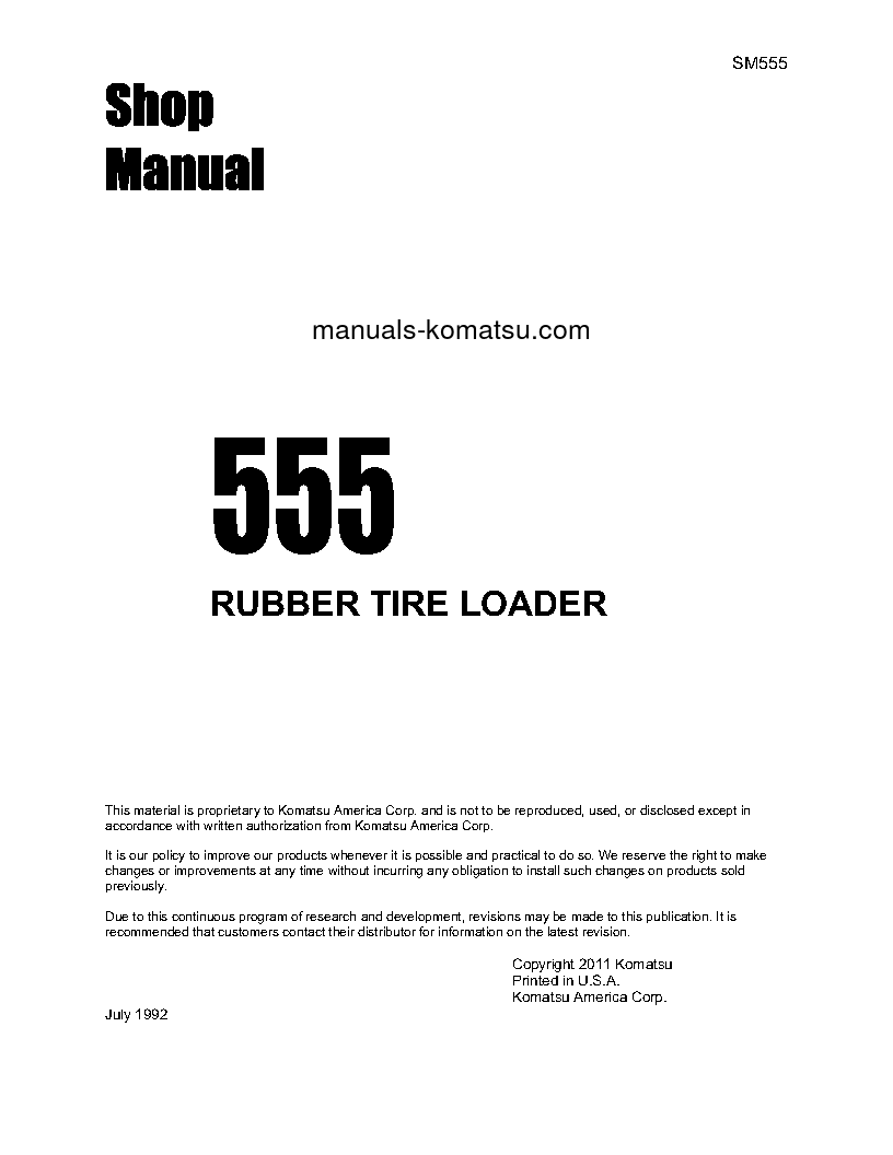 555 S/N ALL Shop (repair) manual (English)