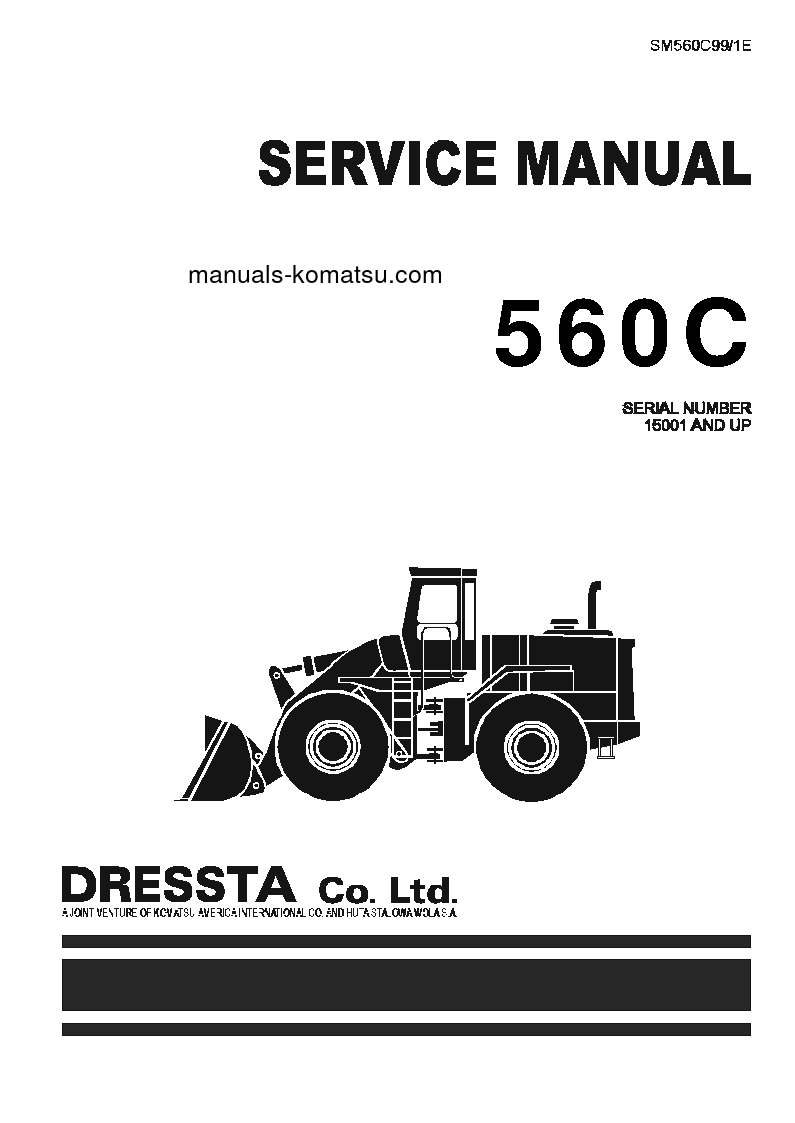 560C S/N P015001-UP Shop (repair) manual (English)