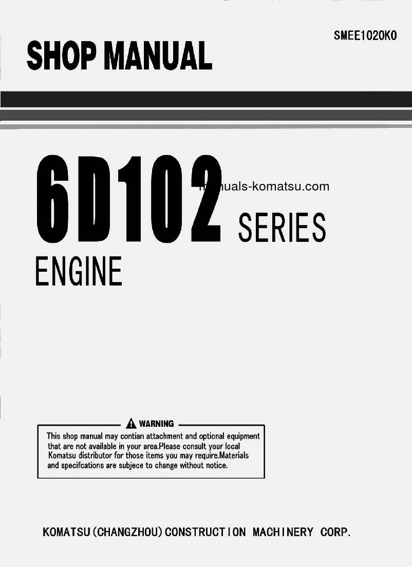 6D102 SERIES(CHN) Shop (repair) manual (English)