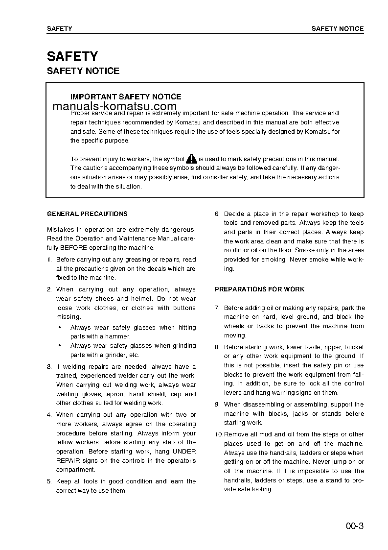 Protected: 6D102 SERIES(CHN) Shop (repair) manual (English)