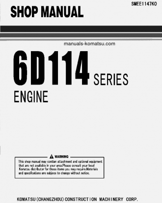 6D114 SERIES(CHN)-FOR PC360-7 Shop (repair) manual (English)