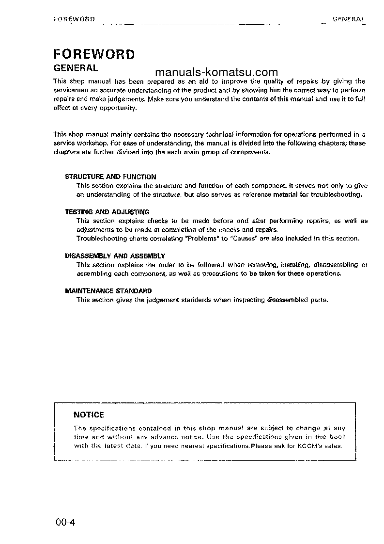 Protected: WA320-3(CHN) S/N 15001-UP Shop (repair) manual (English)