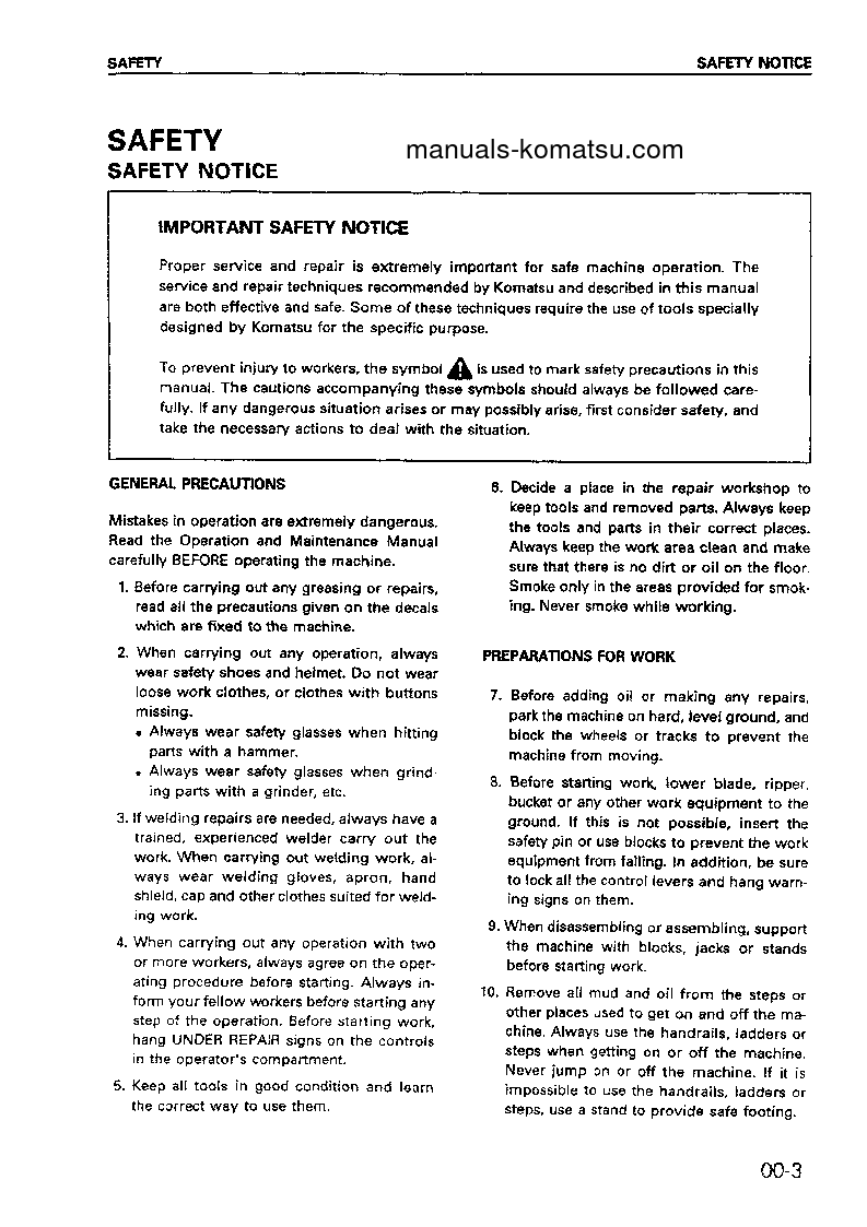 Protected: WA470-3(CHN)-CUSTOM, -20C DEGREE FOR CIS S/N 20001-UP Shop (repair) manual (English)