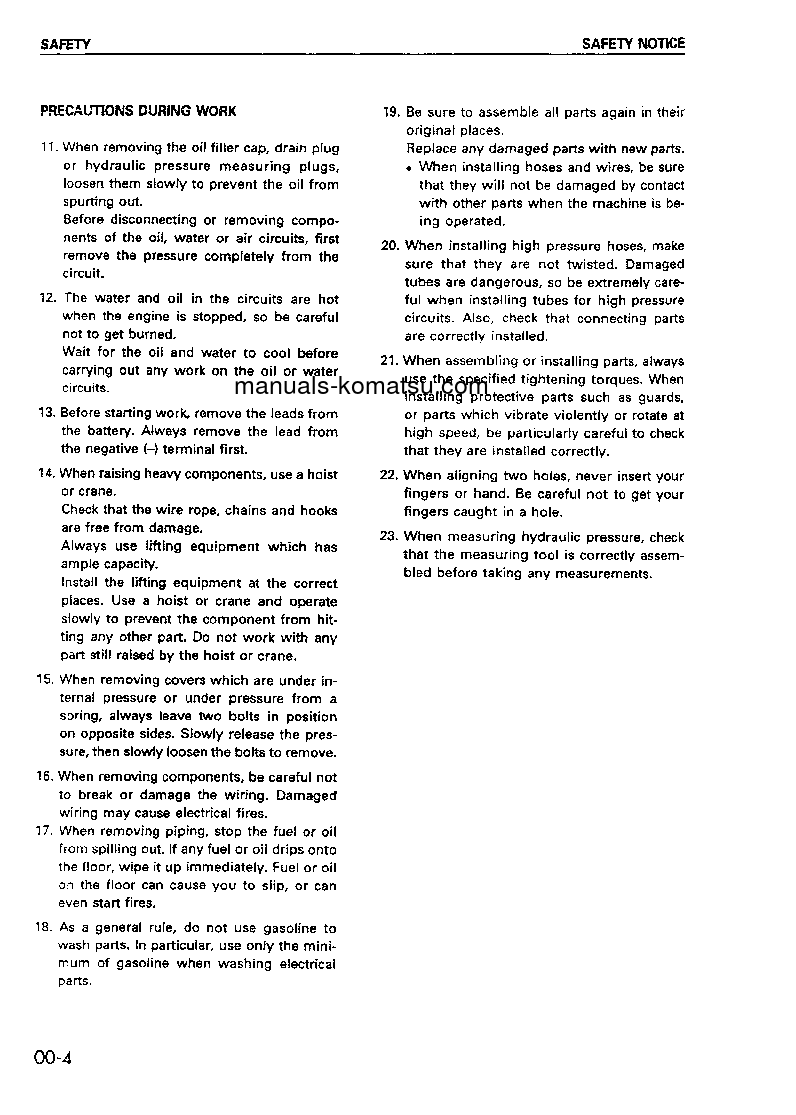 Protected: WA470-3(CHN) S/N 25001-UP Shop (repair) manual (English)