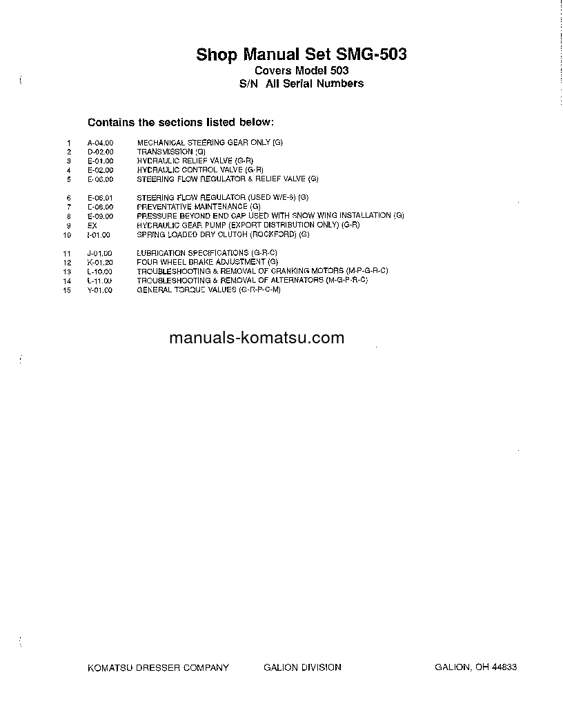 Protected: 503 S/N 01001-05100 Shop (repair) manual (English)