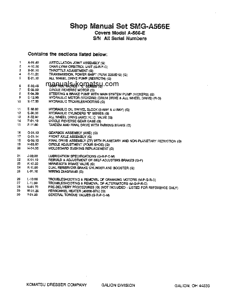 Protected: A566E S/N 100000-UP Shop (repair) manual (English)