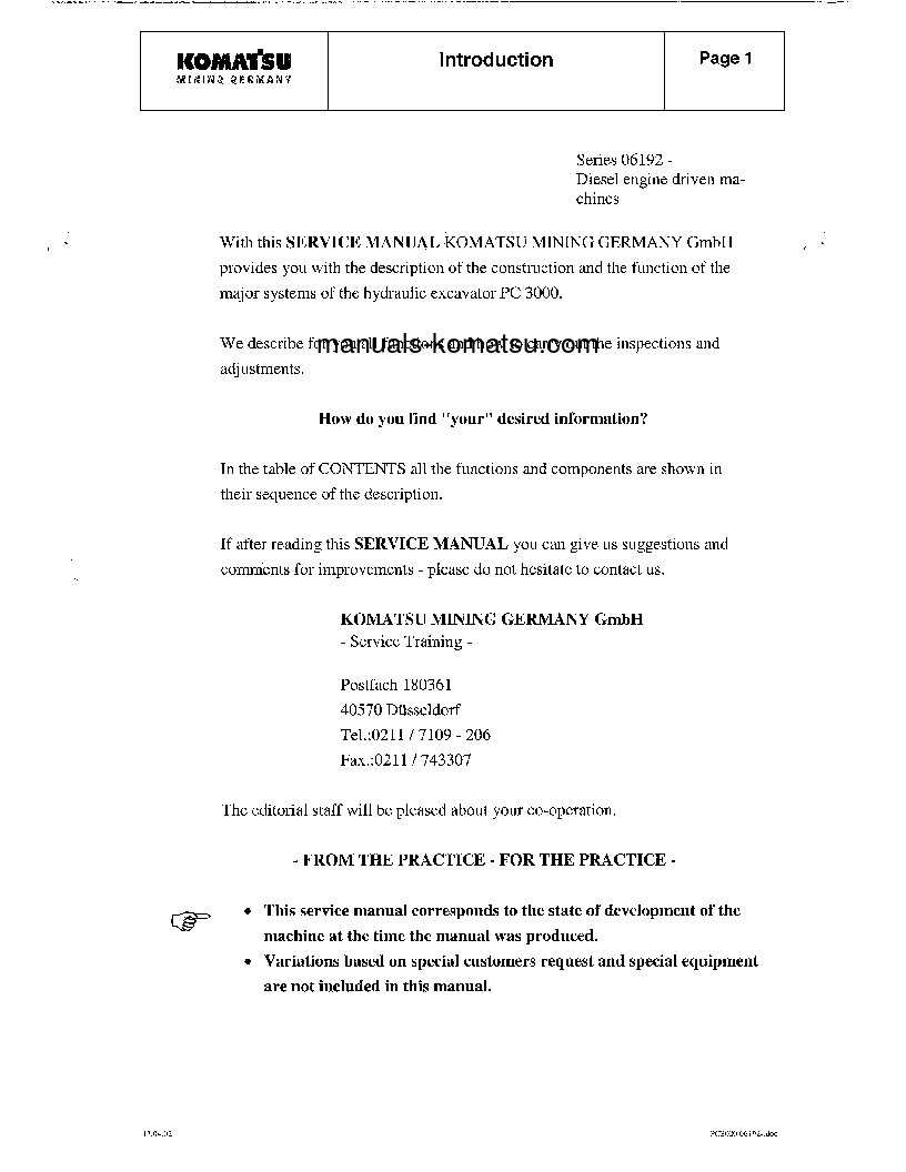 Protected: PC3000-1(DEU) S/N 06194 Shop (repair) manual (English)