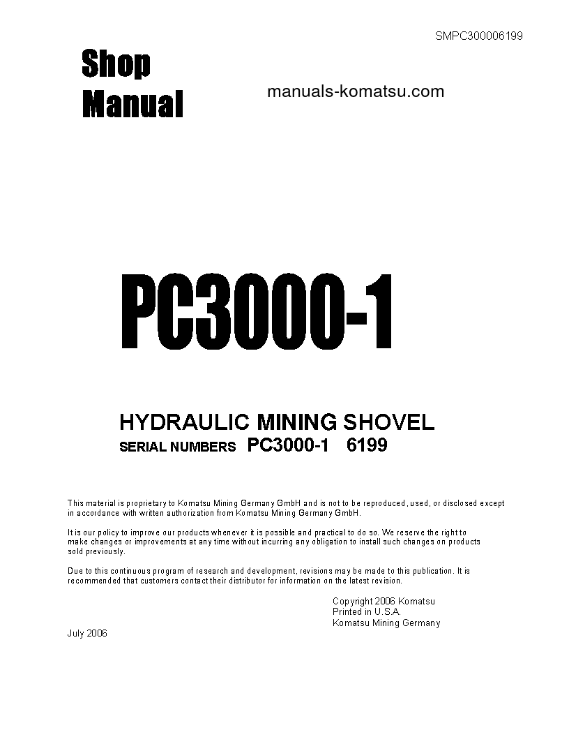 PC3000-1(DEU) S/N 06199 Shop (repair) manual (English)