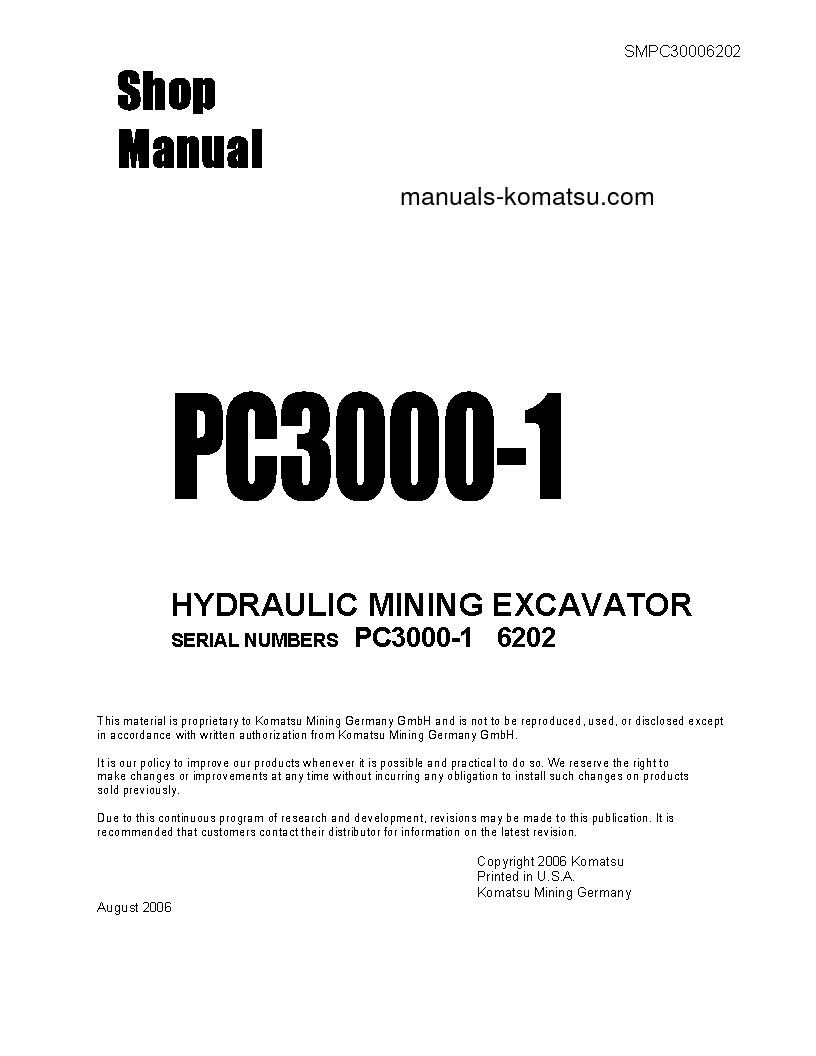 PC3000-1(DEU)-AQUA DIGGER S/N 06202 Shop (repair) manual (English)