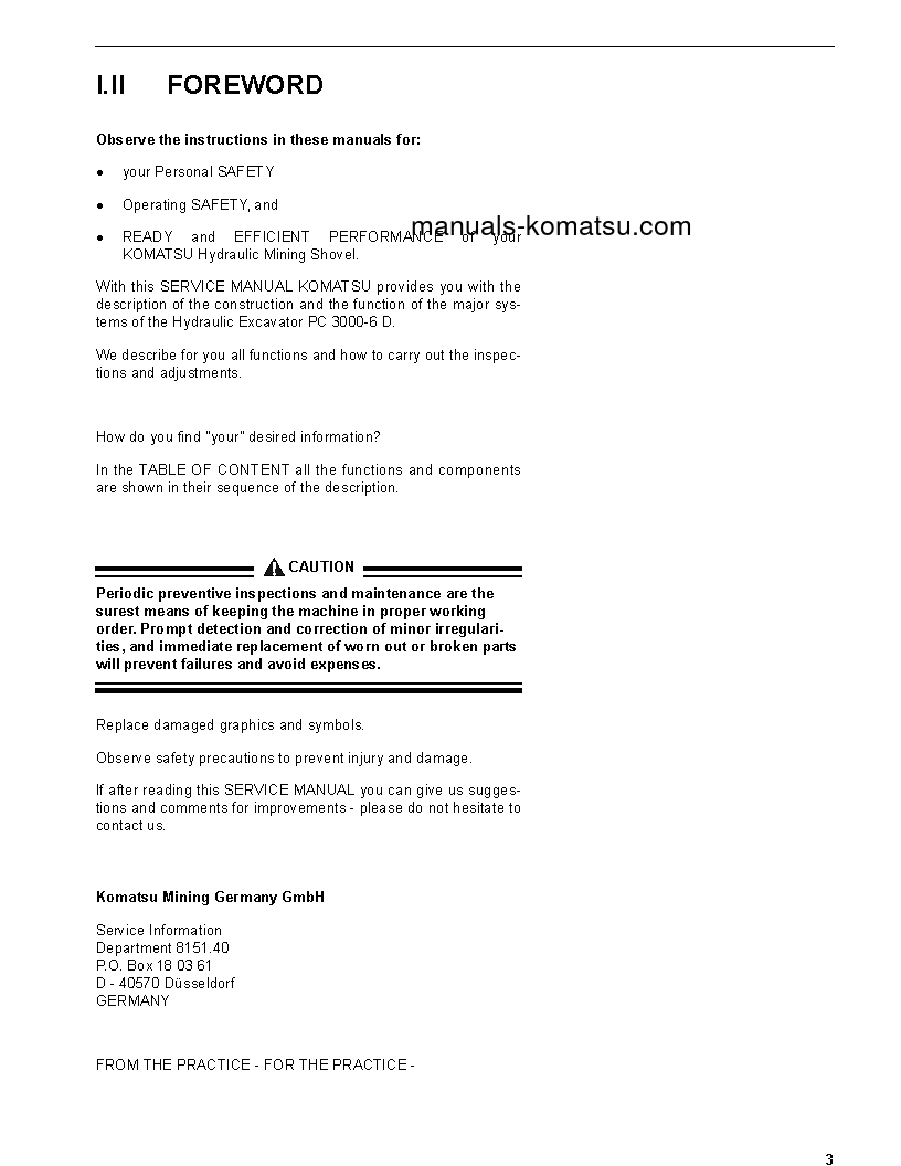 Protected: PC3000-6(DEU) S/N 06224 Shop (repair) manual (English)