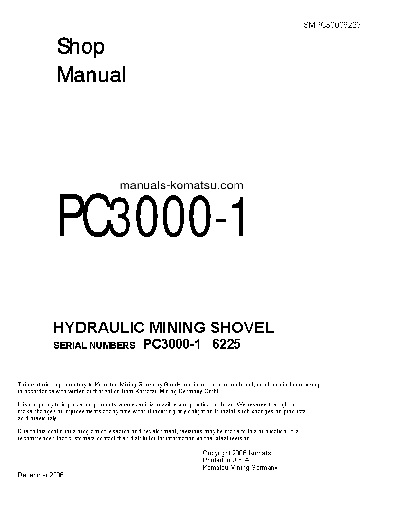 PC3000-1(DEU) S/N 06225 Shop (repair) manual (English)