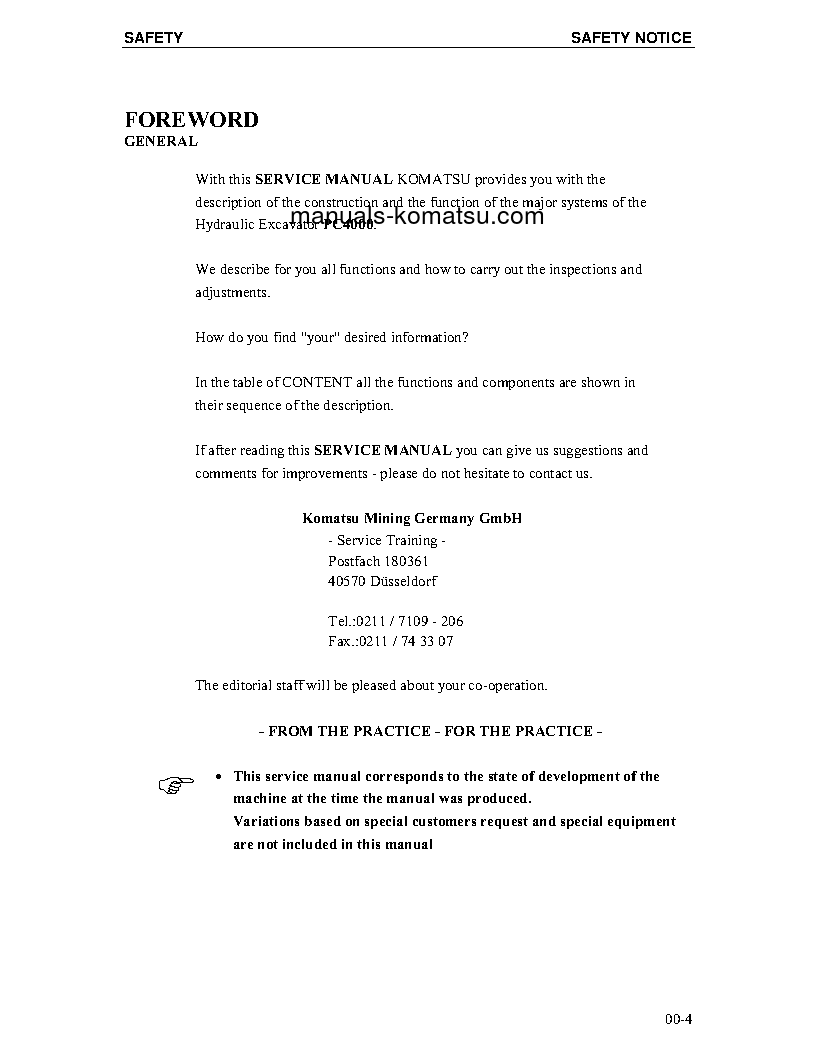 Protected: PC4000-6(DEU) S/N 08155 Shop (repair) manual (English)