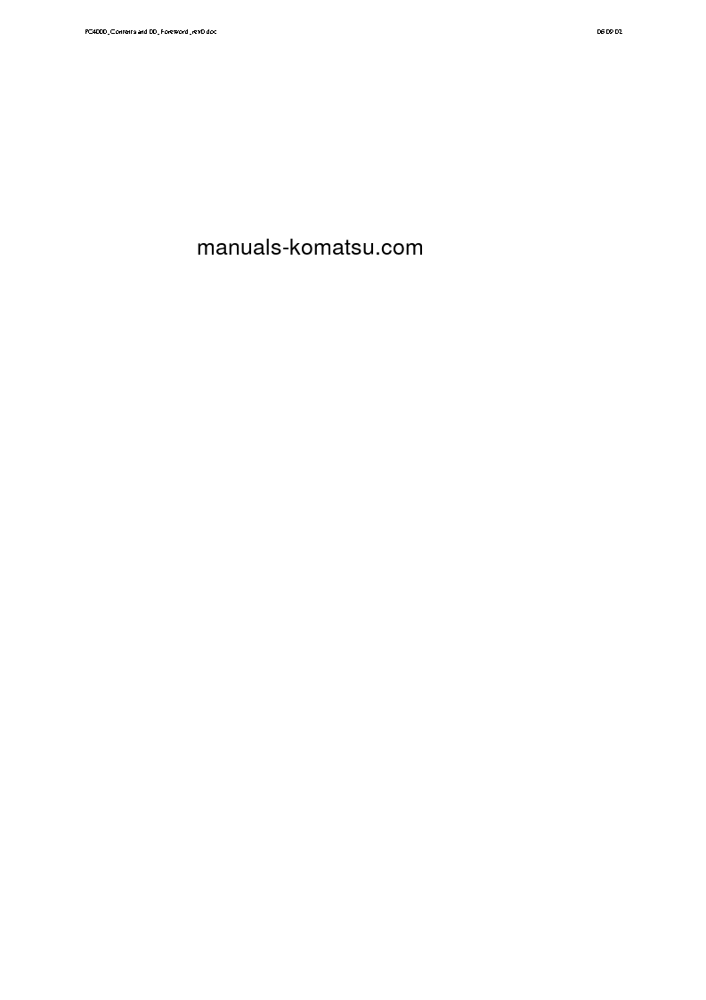 Protected: PC4000-6(DEU) S/N 08172 Shop (repair) manual (English)