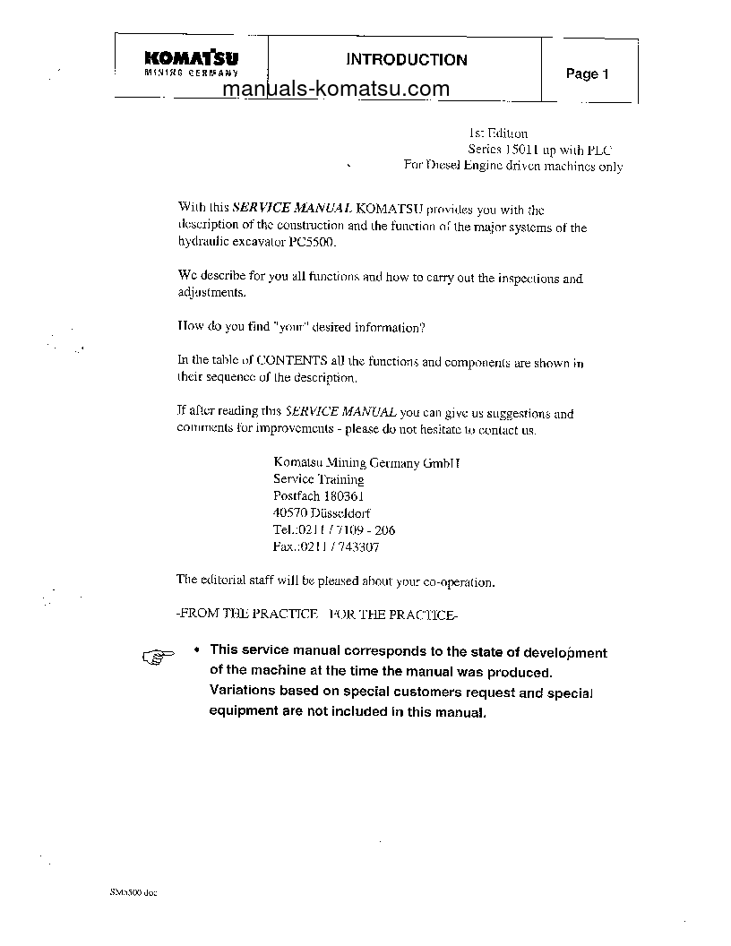 Protected: PC5500-6(DEU) S/N 15011-15011 Shop (repair) manual (English)