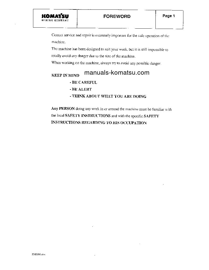 Protected: PC5500-6(DEU) S/N 15011-15011 Shop (repair) manual (English)