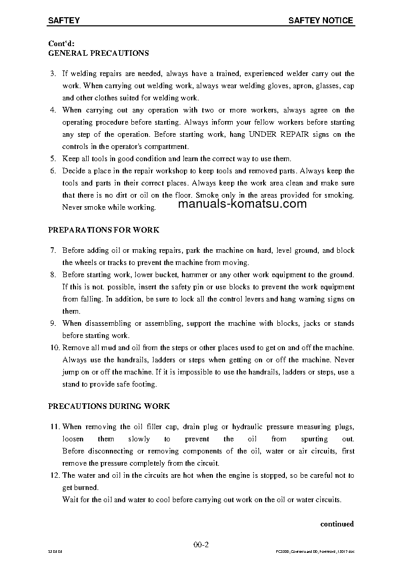 Protected: PC5500-6(DEU) S/N 15019 Shop (repair) manual (English)