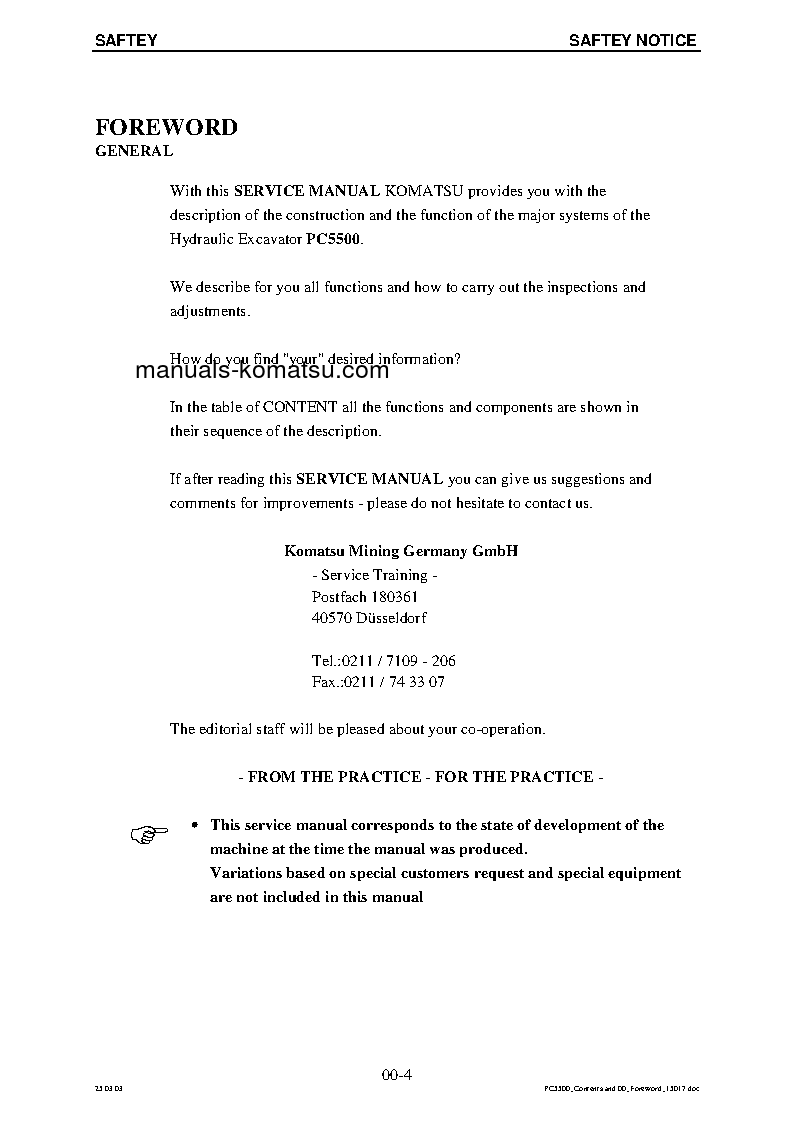 Protected: PC5500-6(DEU) S/N 15019 Shop (repair) manual (English)