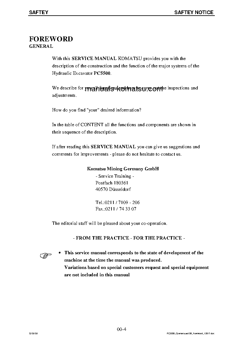 Protected: PC5500-6(DEU) S/N 15027 Shop (repair) manual (English)