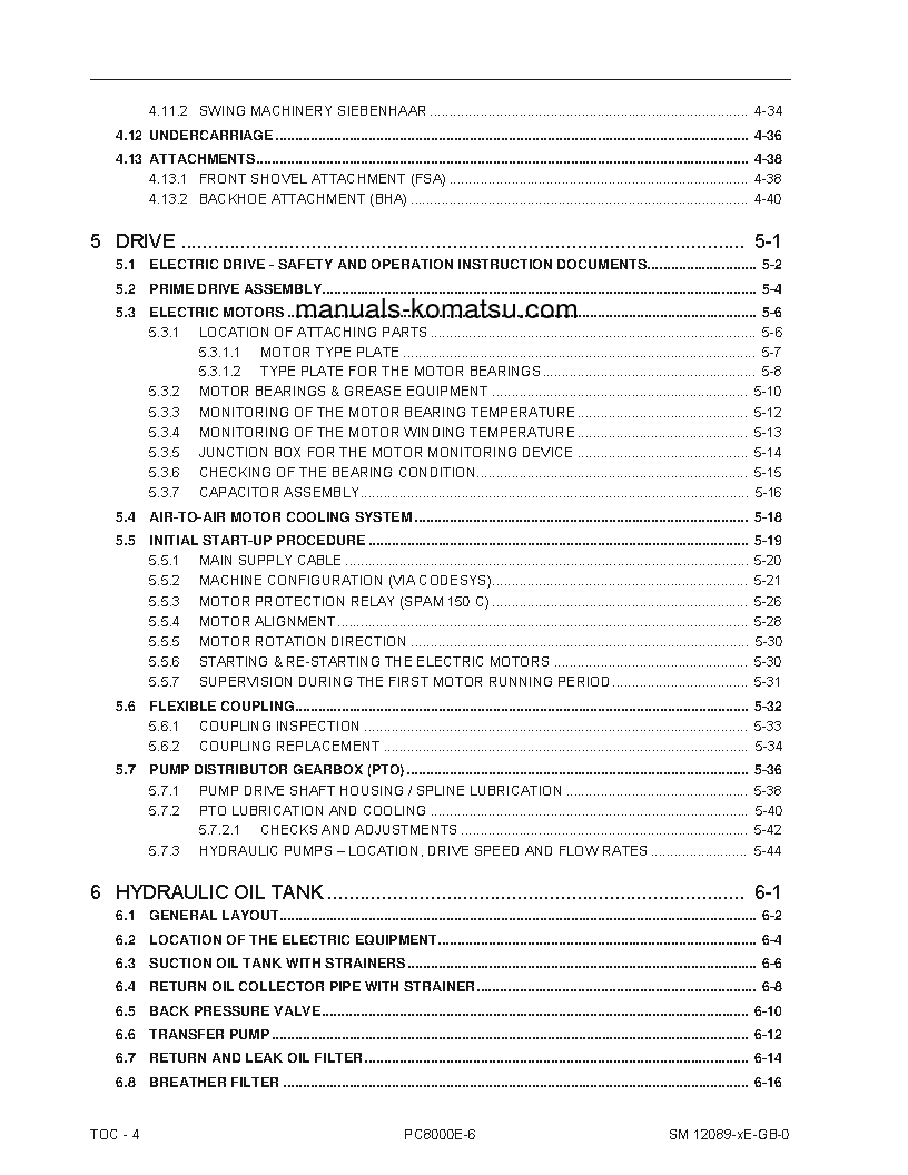 Protected: PC8000-6(DEU) S/N 12089-12093 Shop (repair) manual (English)