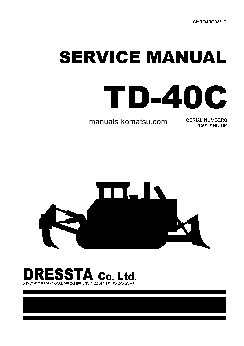 TD-40C S/N 1501-UP Shop (repair) manual (English)