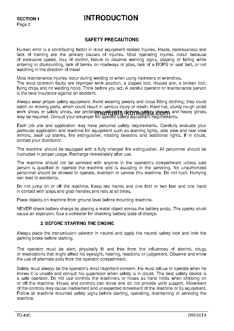 Protected: TD-40C S/N 1501-UP Shop (repair) manual (English)