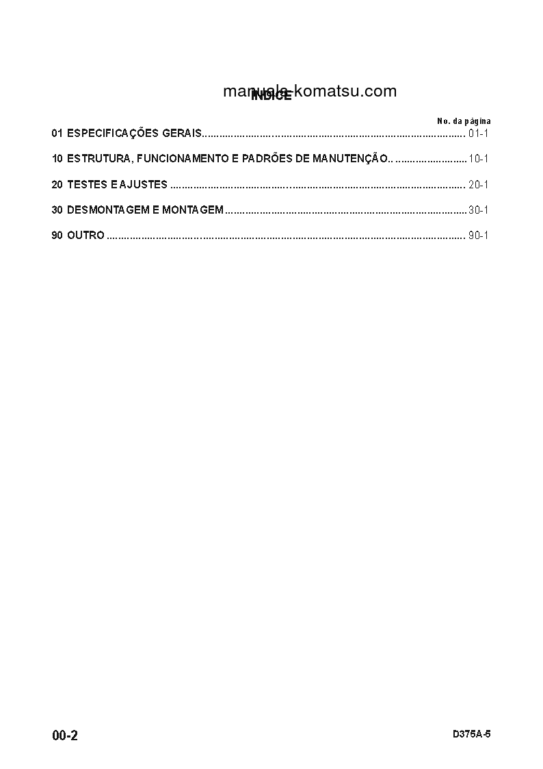 Protected: D375A-5(JPN) S/N 18052-UP Shop (repair) manual (Portuguese)