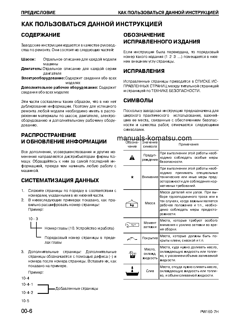 Protected: PW160-7(DEU) S/N H50051-UP Shop (repair) manual (Russian)