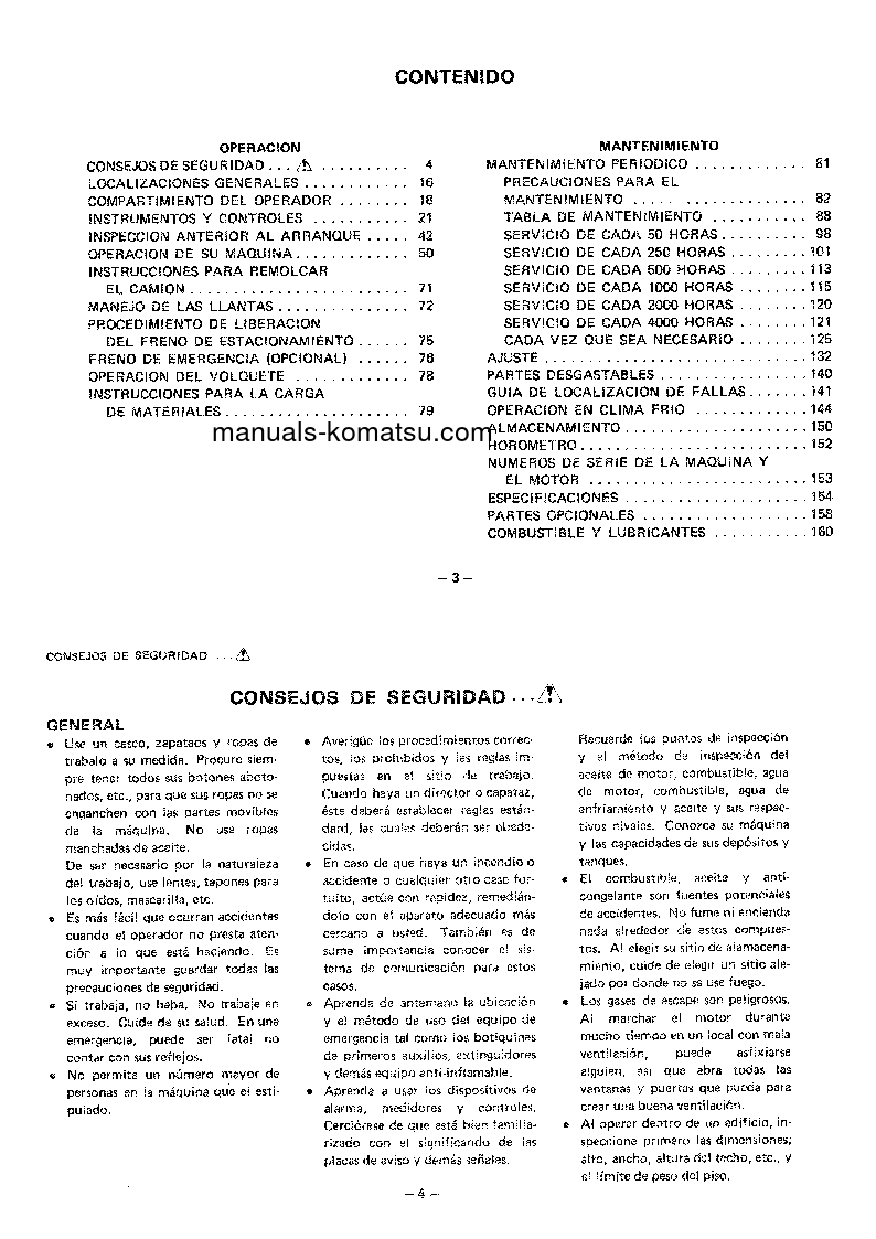 Protected: HD325-3(JPN) S/N 1501-1593 Operation manual (Spanish)