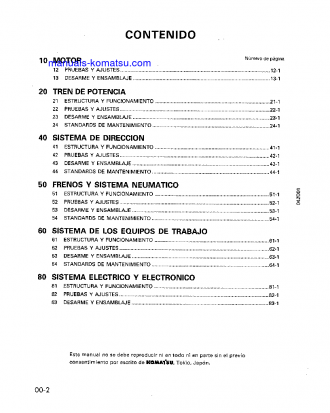 WD420-1(JPN) S/N 10101-UP Shop (repair) manual (Spanish)