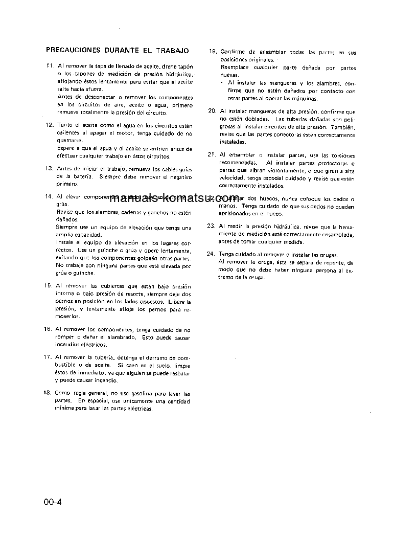 Protected: WD420-1(JPN) S/N 10101-UP Shop (repair) manual (Spanish)